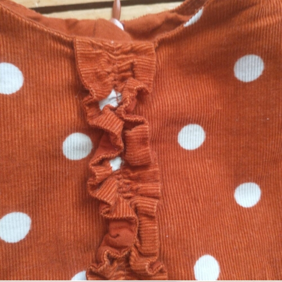 Burnt Orange Couderoy Dress 12m - Picture 3 of 4